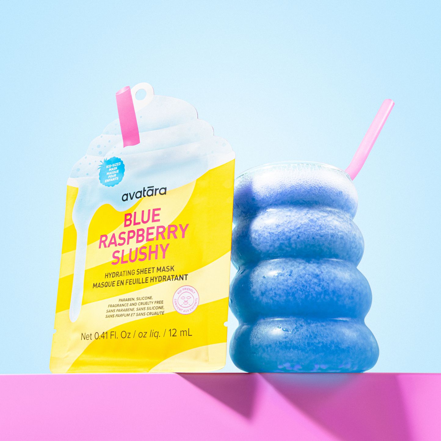 Blue Raspberry Slushy Kid's Mask