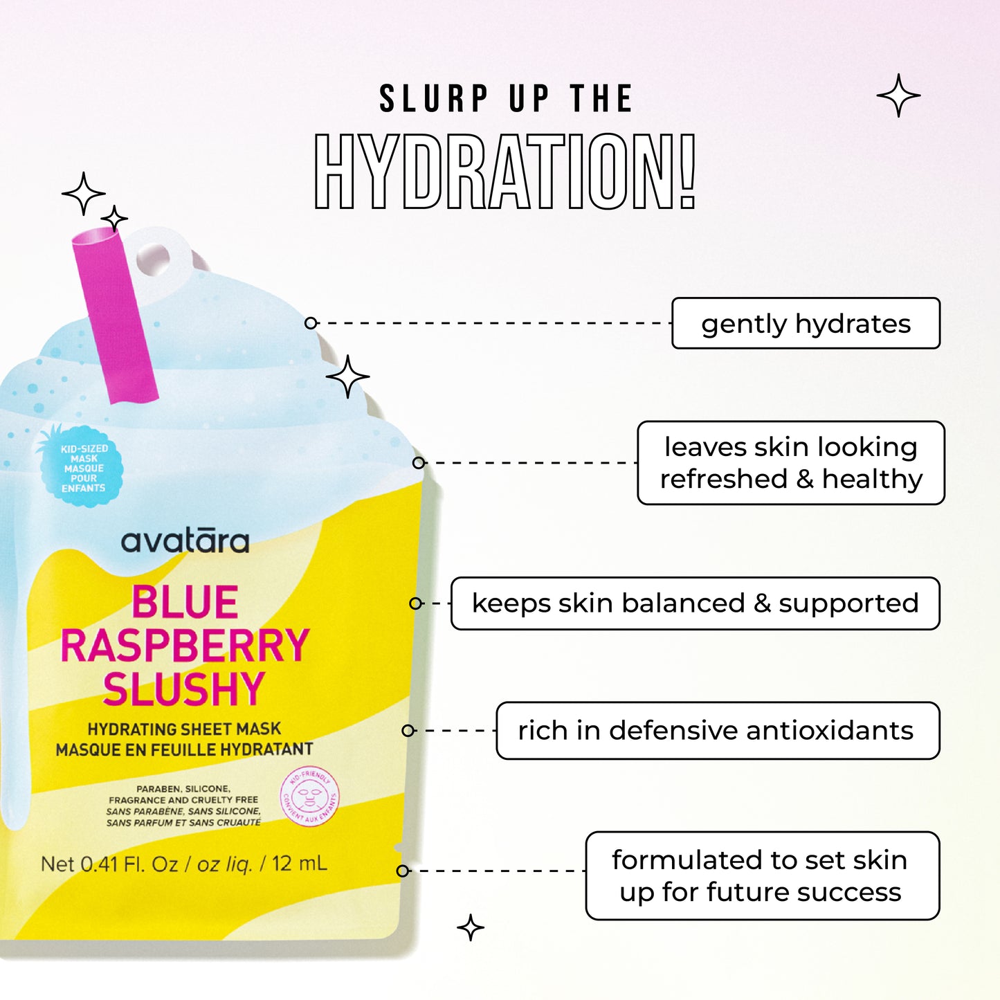 Blue Raspberry Slushy Kid's Mask