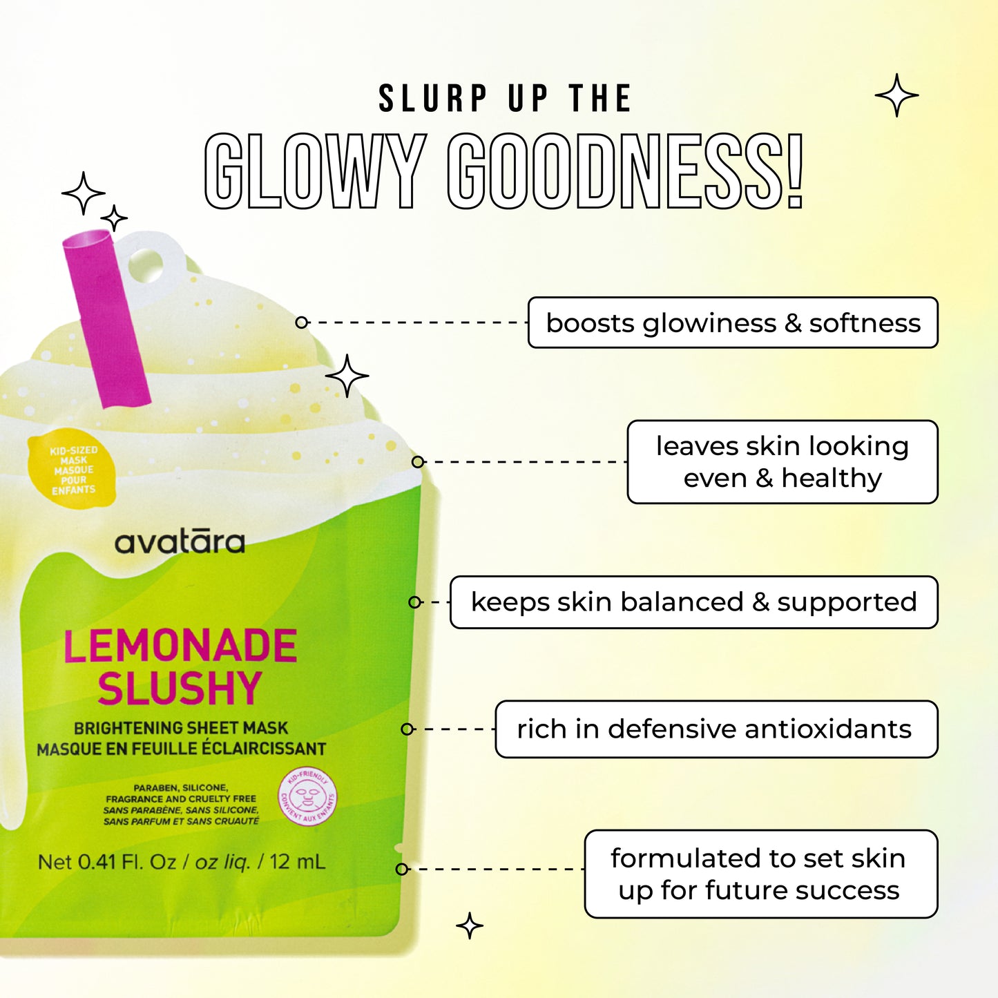 Lemonade Slushy Kid's Mask