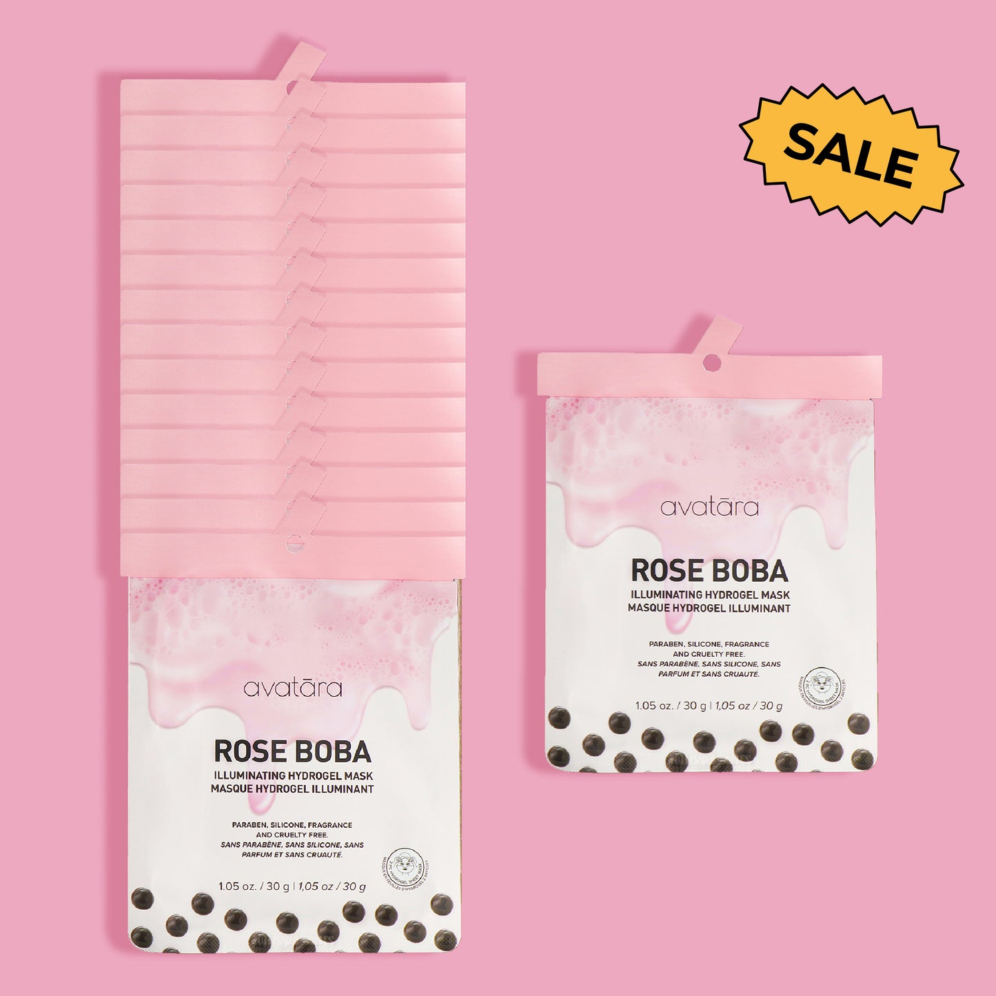 Rose Boba Mask 15 Pack