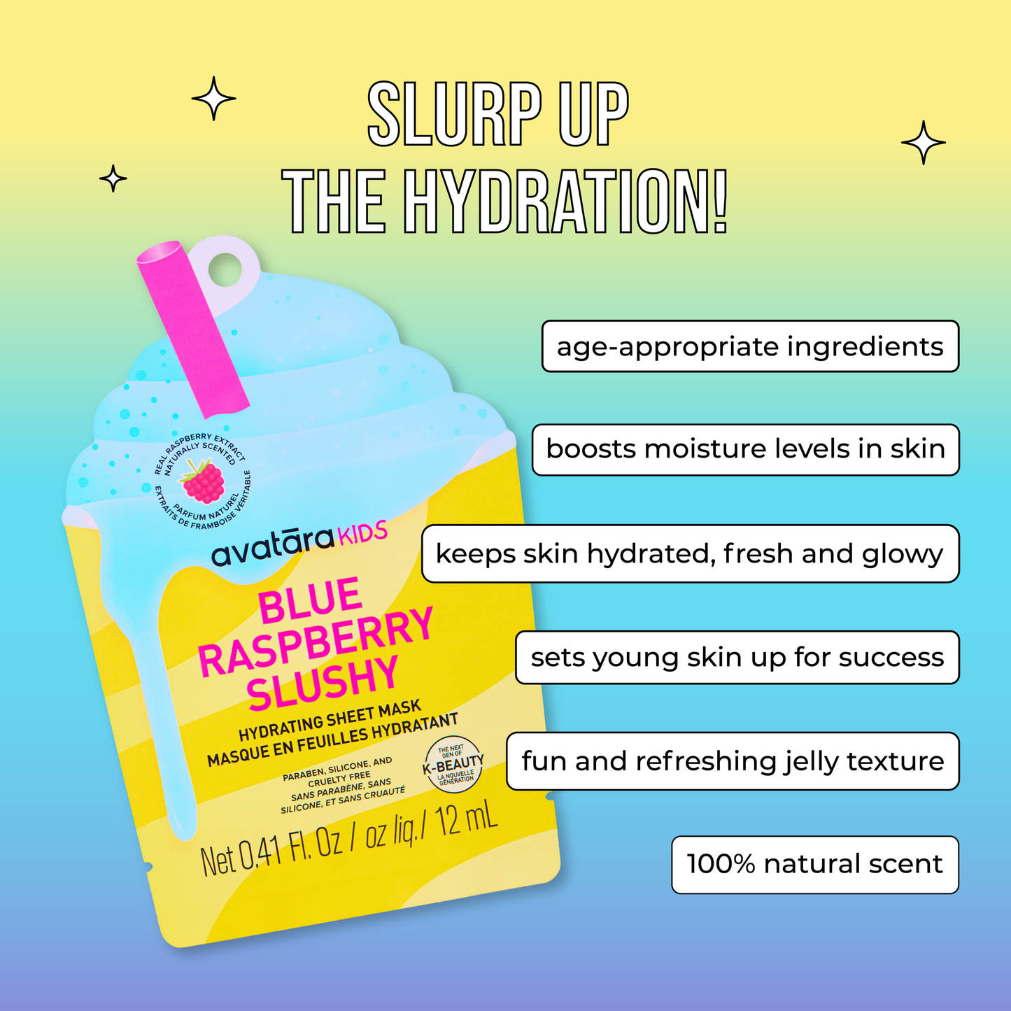 Blue Raspberry Slushy Kid's Mask