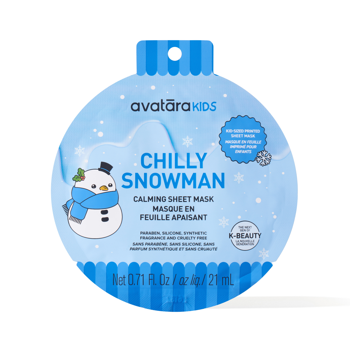 Chilly Snowman Kid's Sheet Mask