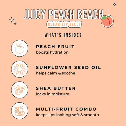 Juicy Peach Beach Clear Lip Jelly